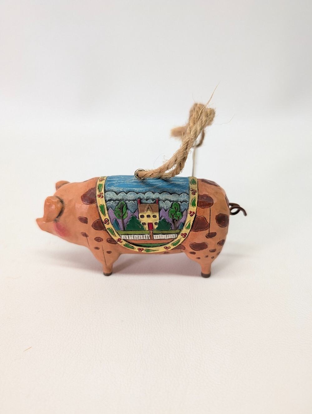 Jim Shore Mini Pig Figurine Heartwood Creek w Tag Ornament